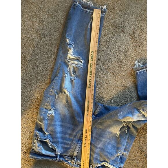 Judy Blue Straight Fit Stretch Womens Plus 20W Distressed Raw Hem Denim Jeans - Picture 16 of 16